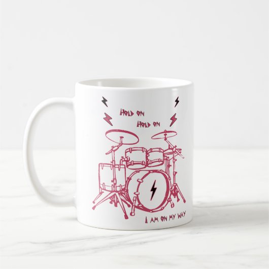 Rhythmic Lightning: On My Way Drum Art Tri-Blend S Koffiemok (Links)
