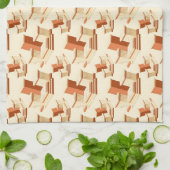 Rhythmic stack of marble pedestals and steps theedoek (Gevouwen)