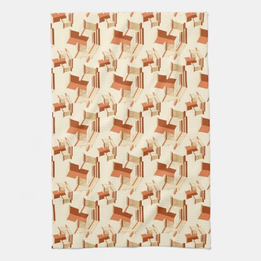 Rhythmic stack of marble pedestals and steps theedoek (Verticaal)