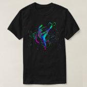 Rhythmische gymnastiek competitie in waterverf 4 t-shirt (Design voorkant)