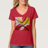 Rhythms in Red, Abstract art Tee T-shirt (Voorkant)