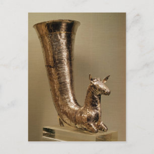 Rhyton in de vorm van een ibex uit Iran Briefkaart