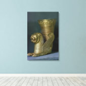 Rhyton in de vorm van een zittend leeuwmonster canvas afdruk (Insitu (Houten vloer))