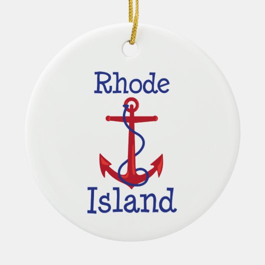 RI Anchor Keramisch Ornament (Voorkant)