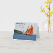 RI kasteel heuvel licht en aurora schoener notitie Kaart (Gele Bloem)