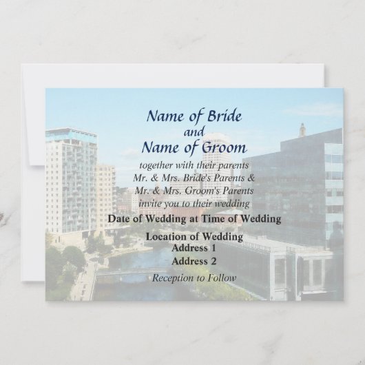 RI - Providence RI Skyline Kaart (Voorkant)