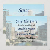 RI- Providence RI Skyline Save The Date (Voorkant / Achterkant)