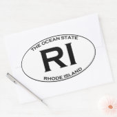 RI - Rhode Island Ovale Sticker (Envelop)