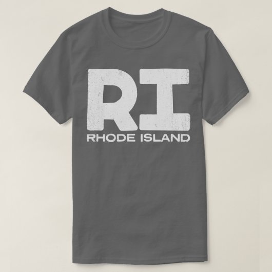 RI Rhode Island  staat Typografie T-shirt (Design voorkant)