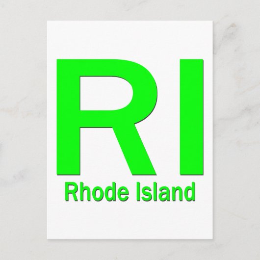 RI Rhode Island vlakgroen Briefkaart (Voorkant)