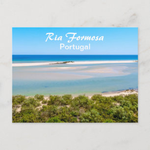 Ria Formosa in de Algarve in Portugal Briefkaart