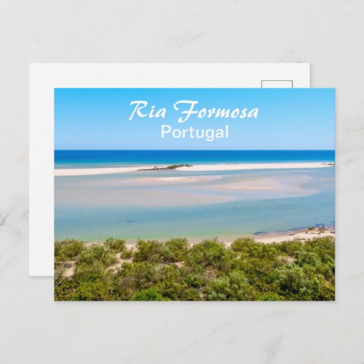 Ria Formosa in de Algarve in Portugal Briefkaart (Voorkant / Achterkant)