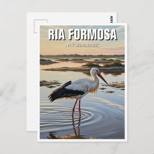 Ria Formosa Natuurpark Portugal Reizen Briefkaart (Voorkant / Achterkant)