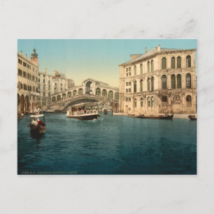 Rialto Bridge and Grand Canal, Venetië, Italië Briefkaart