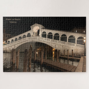 Rialto Bridge by night - Ponte di Rialto - Veneti Legpuzzel