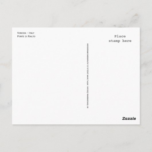 Rialto Bridge by night - Ponte di Rialto - Venetië Briefkaart (Achterkant)