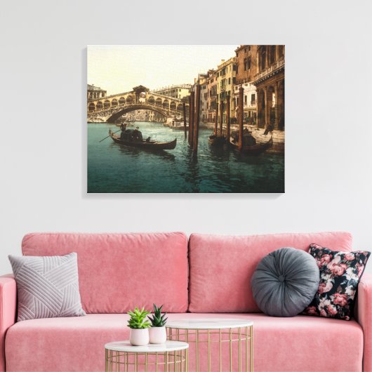 Rialto Bridge I, Venetië, Italië Canvas Afdruk (Insitu (Woonkamer))
