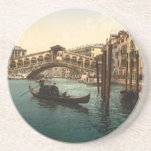 Rialto Bridge I, Venetië, Italië Zandsteen Onderzetter (Voorkant)