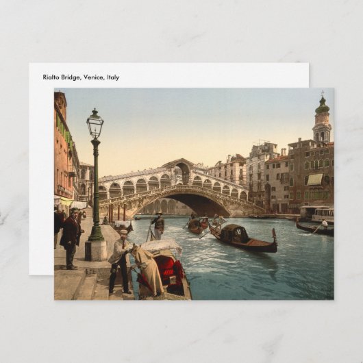 Rialto Bridge II, Venetië, Italië Briefkaart (Voorkant / Achterkant)