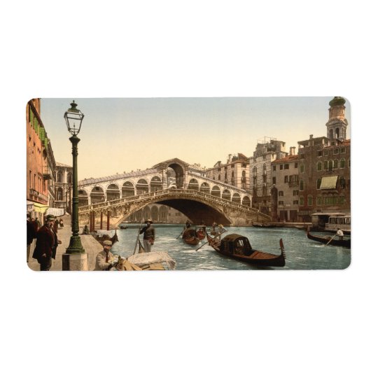 Rialto Bridge II, Venetië, Italië Etiket (Voorkant)
