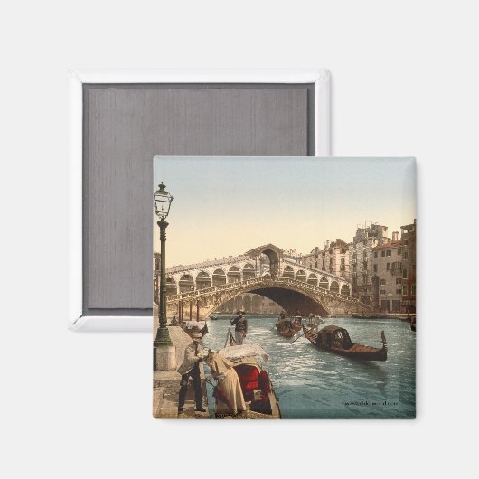 Rialto Bridge II, Venetië, Italië Magneet (Voorkant / Achterkant)