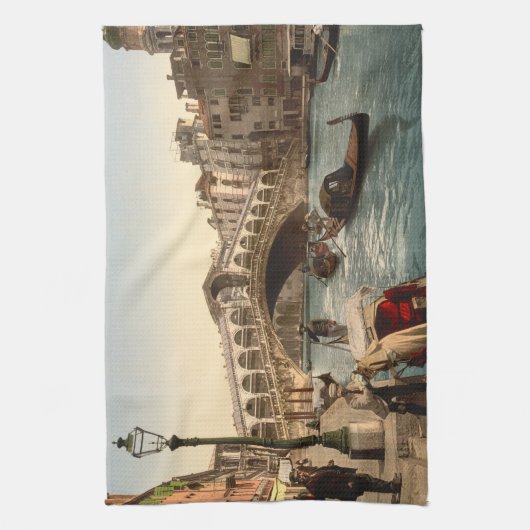 Rialto Bridge II, Venetië, Italië Theedoek (Verticaal)