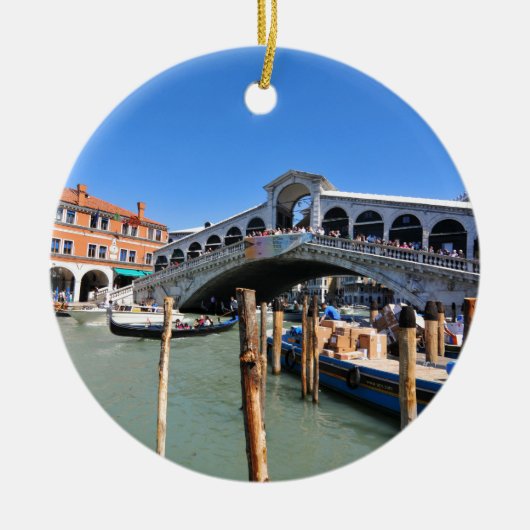 Rialto Bridge in Venetië, Italië Keramisch Ornament (Voorkant)
