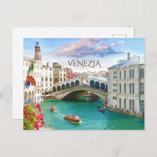 Rialto Bridge in Venice | Venezia, Italy Postcard Briefkaart (Voorkant / Achterkant)