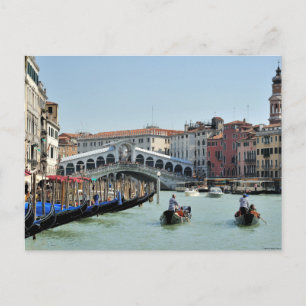 Rialto Bridge op het Grote Kanaal, Venetië, Italië Briefkaart