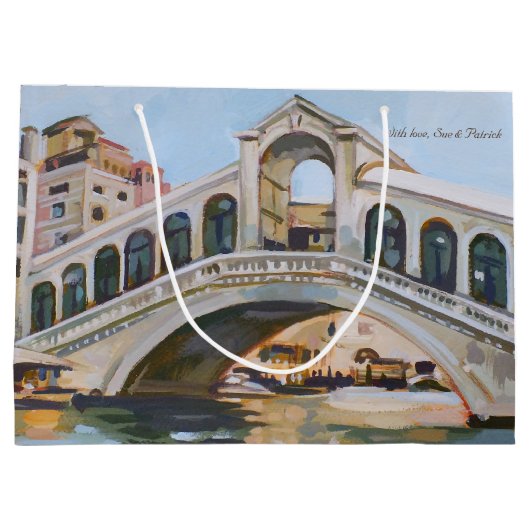 Rialto Bridge | Venetië, Italië Groot Cadeauzakje (Achterkant)