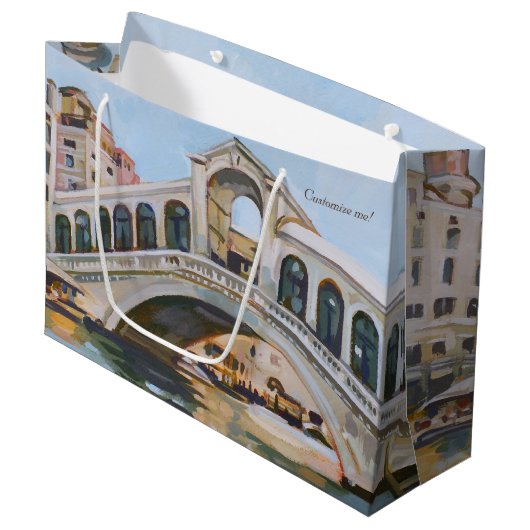 Rialto Bridge | Venetië, Italië Groot Cadeauzakje (Voorkant Gekanteld)