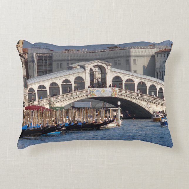 Rialto Bridge Venice Italië Accent Kussen (Voorkant)