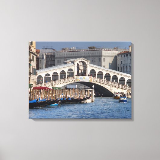 Rialto Bridge Venice Italië Canvas Afdruk (Voorkant)
