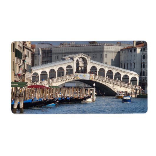 Rialto Bridge Venice Italië Etiket (Voorkant)