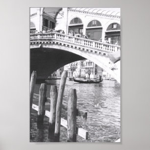 Rialto Bridge Venice Italië — Groot kanaal Poster