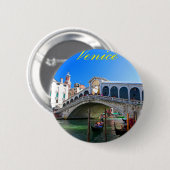 Rialto Bridge Venice - Pro-foto Ronde Button 5,7 Cm (Voorkant /achterkant)