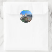 Rialto Bridge Venice - Pro-foto Ronde Sticker (Tas)