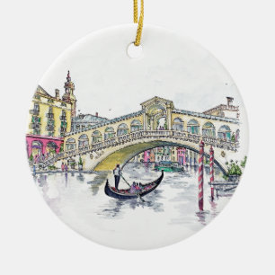 Rialto-brug, Venetië Keramisch Ornament