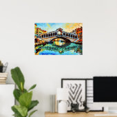 Rialtobrug Aquarel Poster (Thuiskantoor)