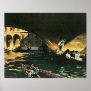 Rialtobrug, Grand Canal door John Singer Sargent Poster