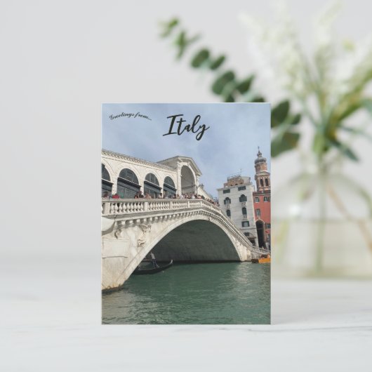Rialtobrug of Ponti di Rialto Venetië Italië Briefkaart (Staand voorkant)