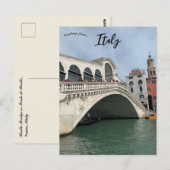 Rialtobrug of Ponti di Rialto Venetië Italië Briefkaart (Voorkant / Achterkant)