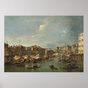 Rialtobrug, Venetië - F Guardi Fine Art Poster