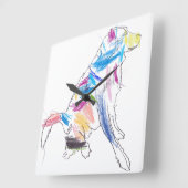 RianbowDog Clock Vierkante Klok (Hoek)