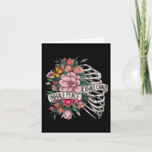 Rib Cage Inhaleren Vrede Uitademen Chaos Geestelij Kaart