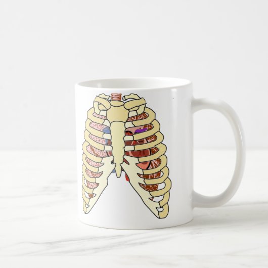 Rib Cage Lungs & Heart Koffiemok (Rechts)