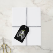 Rib Cage Skelet Botten met Groene Snake Halloween Cadeaulabel (Met Touw)