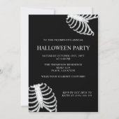 Rib Cage Skelet Botten met Groene Snake Halloween Kaart (Achterkant)