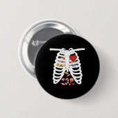 Rib Cage X-ray Snoep Grappig Halloween Kostuum Kin Ronde Button 5,7 Cm (Voorkant /achterkant)