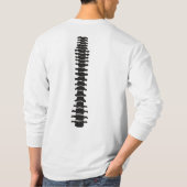 Rib Cage Zwart botten Halloween Kostuum T-shirt (Achterkant)